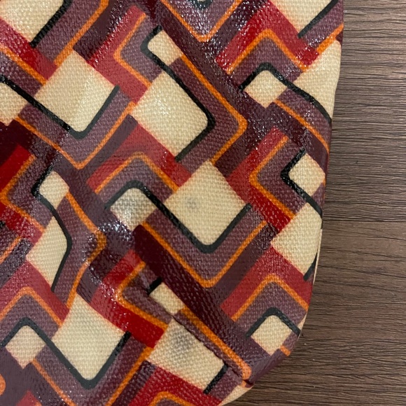 Fossil Keyper Coated Canvas Crossbody Bag Geometric Purple Red - Picture 4 of 4